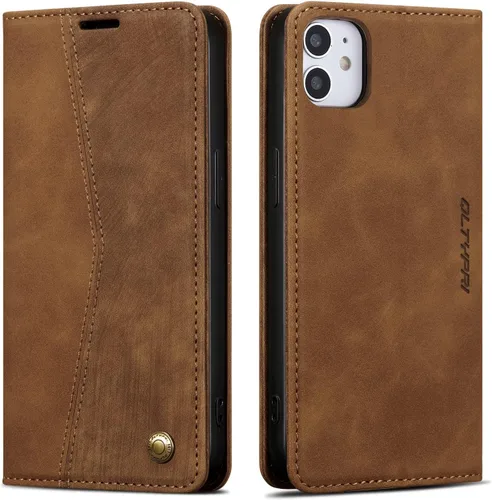 Vista 21 de QLTYPRI Para iPhone Air Case Wallet Con Tarjetero, Vintage PU Cuero Kickstand Cierre Magnético A Prueba De Golpes Folio Libro Funda Para IPhone 17