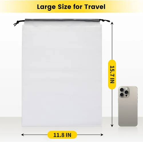 Vista 2 de Vorspack Bolsas de zapatos para viajes, 6 unidades, transparentes