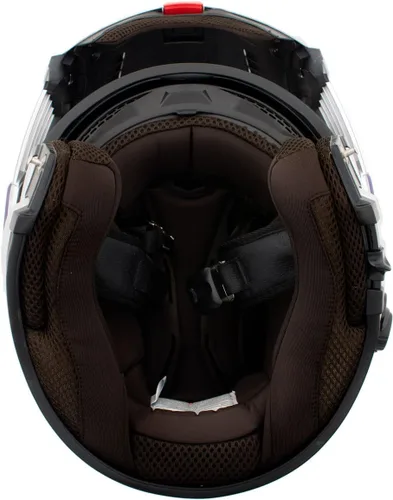 Vista 8 de Milwaukee Helmets H7010 Flat Grey Mayday Modular Casco de motocicleta inalámbrico de cara completa - Stream Music-Llamadas telefónicas