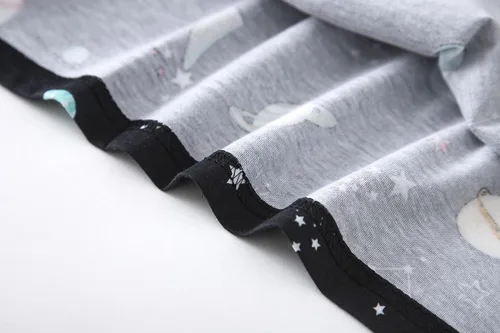 Vista 7 de Inadays Camisón de algodón para mujer, ropa de dormir de manga corta, camisón casual con estampado, pijama holgado y cómodo