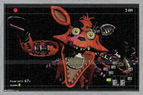 Vista 16 de Trends International Five Nights at Freddy's - Póster de pared Foxy Camera, 14.725 x 22.375 pulgadas, versión enmarcada de madera de granero Versión