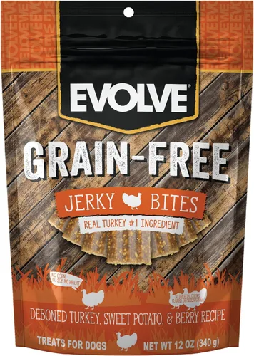 Vista 17 de Evolve Golosinas para perros de pato, guisantes y arándanos sin granos