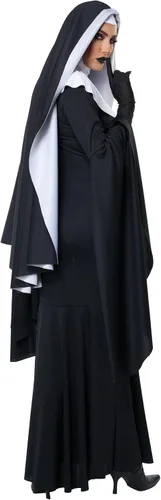 Vista 2 de Disfraz de monja gótica de Halloween para adultos de Bad Habit