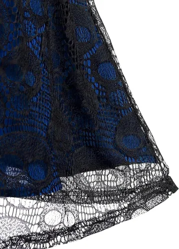 Vista 4 de Vestido de Halloween para mujer talla grande con malla de encaje sin mangas vestido de camisola
