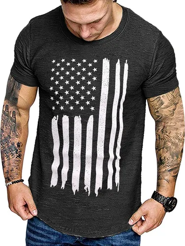 Vista 3 de COOFANDY Men 2 Pack Muscle Workout T Shirt Gym Bodybuilding Short Sleeve Tee Top