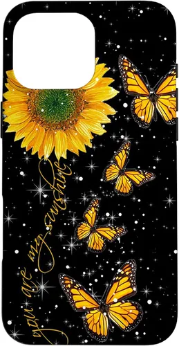Vista 19 de You are My Sunshine Vintage Sunflower and Monarch Butterfly Case for iPhone 17