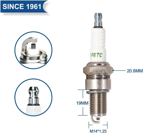 Vista 2 de Bujia TORCH F6TC 131-047 de repuesto para NGK BP6ES, para Bosch W6D, para CHAMPION N9YC, para motor Honda GX140 GX160 GX200 5.5hp 6.5hp, generador
