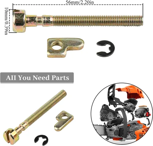 Vista 2 de 3 unids/lote Kit de tornillos tensor de cadena de barra para motosierra Husqvarna 36 41 136LE 141 141LE 137 137E 142 142E 235 240 Motosierra