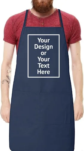 Vista 3 de Vizor Delantal personalizado para hombres, chef cocinero, personaliza tu diseño, foto, imagen, texto, regalos de bricolaje