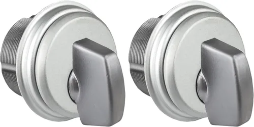 Vista 6 de Cerradura de mortaja de McAvory para puerta de tienda con pulsador, cilindro Adams Rite Cam (cilindro falso, aluminio plateado, paquete de 1)