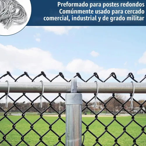 Vista 4 de Hicarer 200 piezas de amarres de cerca giratorios de 2-7/8" DE de acero galvanizado preformado calibre 9 con mandril de taladro herramientas