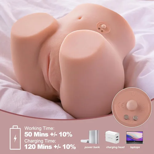 Vista 4 de Muñeca sexual para hombres, juguetes sexuales masculinos – 7 modos de vibración, muñeca sexual para adultos, masturbador masculino con vagina
