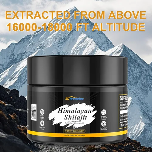 Vista 6 de Shilajit - Resina orgánica pura del Himalaya, resina Shilajit con ácido fúlvico y más de 85 minerales traza para energía, sistema inmunológico