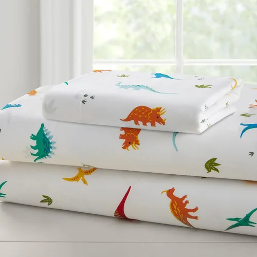 Vista 9 de Wildkin - Juego de sábanas 100% algodón para niños – Sábanas suaves y acogedoras - Dinosaurio Land