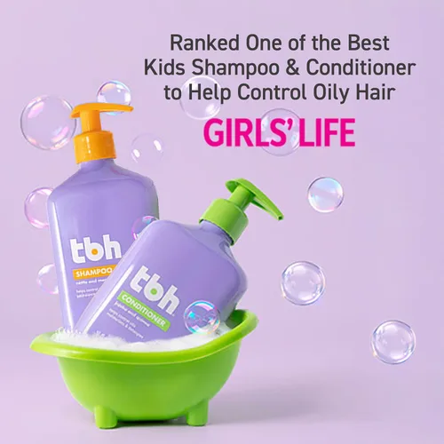 Vista 7 de TBH Champú para adolescentes y niños, champú hidratante ligero y desenredante para cabello seco, graso, fino, rizado y todo tipo de cabello, champú