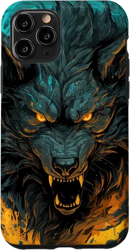 Vista 29 de Fenrir Wolf - Funda para iPhone 17, diseño de mitología nórdica