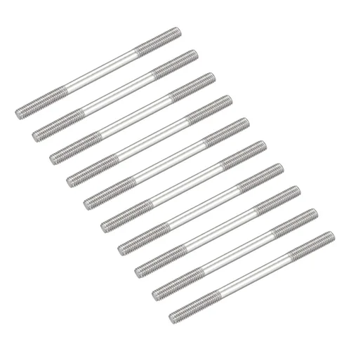 Vista 15 de METALLIXITY Tornillos de doble extremo (rosca M3, 0.787 in de longitud), 20 unidades, acero inoxidable 304, pernos de varilla roscados dobles