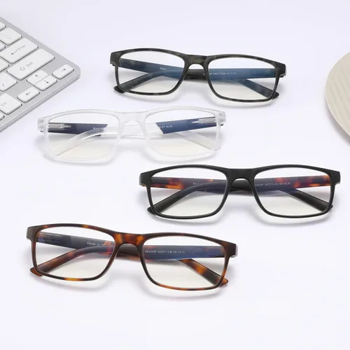 Vista 6 de Lentes de lectura con bloqueo de luz azul para mujeres y hombres, bisagra de resorte para computadora