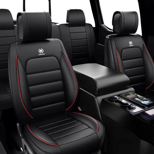 Vista 19 de Cubiertas de asiento ILMO para camiones 2009-2026 F150, 2011-2026 F250 F350 XL XLT Super Duty Crew Cab Lariat King Ranch Platinum, protectores