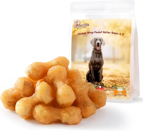 Vista 13 de Pawmate Dog Treats - Rebanadas de plátano envueltas en pollo con 1% de taurina, aperitivos de entrenamiento saludables ricos en fibra natural