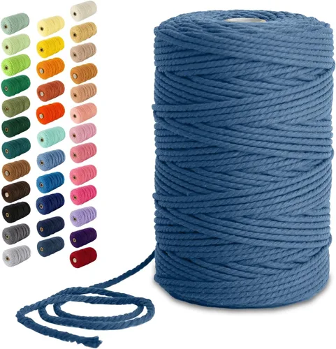 Vista 93 de Nook Theory Hilo de macramé de 3mm 109 yardas - Cuerda de macramé suave de 4mm, 5mm perfecta para nudos - Suministros de macramé para colgadores