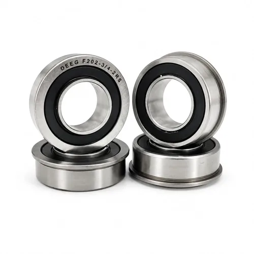 Vista 7 de DEEG 4 rodamientos con bridas de acero cromado de 1/2 pulgada ID 1/2 F202-1/2