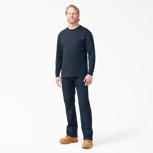 Vista 5 de Dickies Heavyweight camisa de manga larga de cuello redondo Big & Tall para hombre