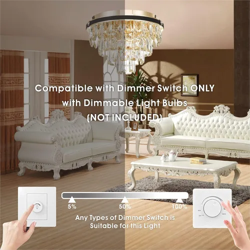 Vista 7 de Candelabros de cristal de montaje empotrado, lámpara de techo de 4 luces con cristales, lámpara de techo para pasillo, lámpara de dormitorio