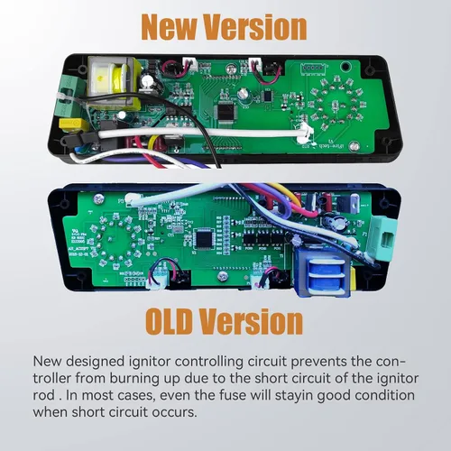 Vista 4 de Tablero de control actualizado para parrillas de pellets de madera Pit Boss, controlador de termómetro de panel de control Pit Boss Reemplazo