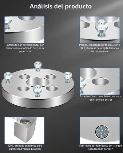 Vista 8 de ECCPP 2 adaptadores de rueda de 1 pulgada 4x4 a 4x156 para Polaris Magnum