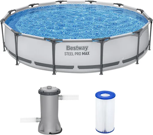 Vista 11 de Piscina Bestway Steel Pro sobre suelo, Azul