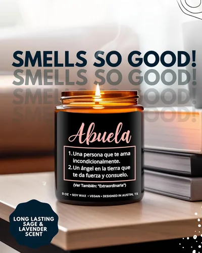 Vista 5 de Vela Abuela, Los Mejores Regalos para Abuela de Nietos en Español, Regalos para Abuela en Español, Regalos Considerados de Nieto o Nieta