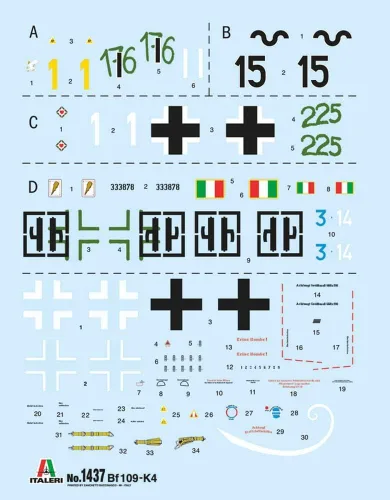 Vista 3 de Italeri BF-109 K-4 Messerschmitt, multicolor