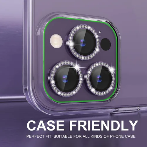 Vista 246 de Choiche Compatible para iPhone 16 Pro/iPhone 16 Pro Max Protector de Lente de Cámara, Vidrio Templado 9H Protector de Pantalla de Cubierta de Cámara