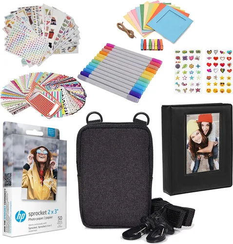 Vista 6 de HP Sprocket - Papel fotográfico adhesivo Zink de 2 x 3 pulgadas (20 hojas) compatible con impresoras fotográficas HP Sprocket.