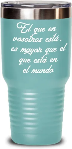 Vista 3 de Regalos católica cristianas vaso en espanol con versículos de la biblia para padres mayores