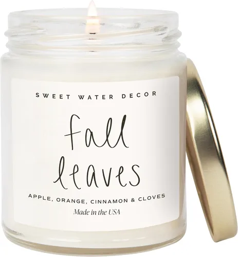Vista 18 de Sweet Water Decor - Vela de soja Cinnamon Roll, con perfume otoñal de canela, glaseado y tarta mantecosa, frasco transparente de 9 oz con tapa