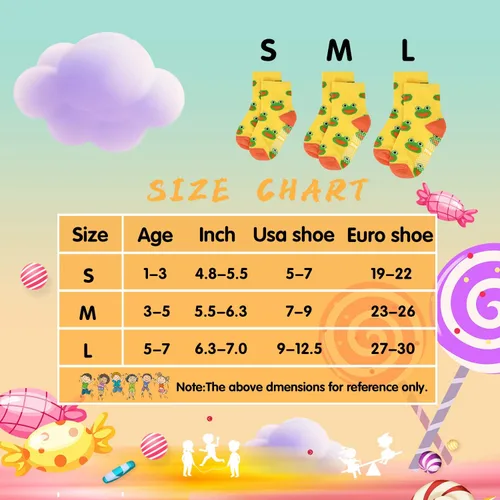 Vista 6 de 12 pares de calcetines antideslizantes para niños de 1-33-55-7 años