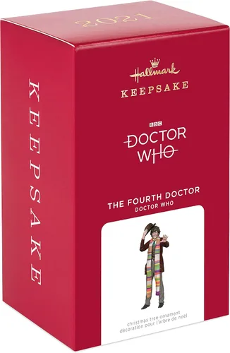 Vista 3 de Hallmark Keepsake Adorno de Navidad de plástico 2021, Doctor Who el cuarto doctor