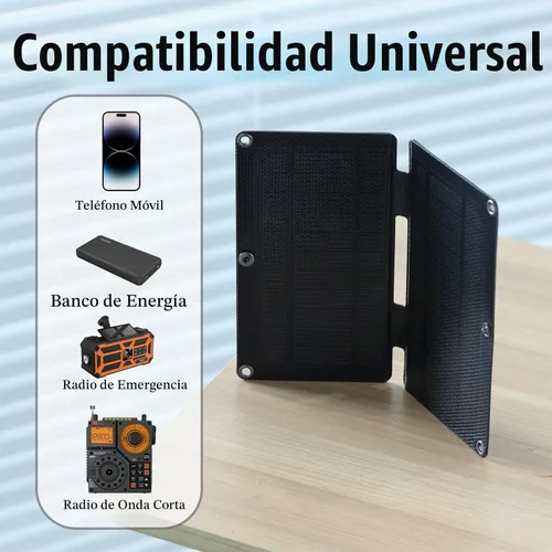 Vista 2 de Raddy Kit de emergencia de panel solar plegable portátil SP4 4W
