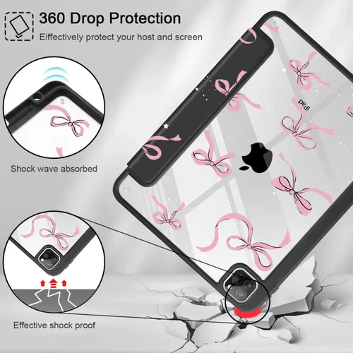 Vista 4 de May Chen Funda para iPad Pro de 11 pulgadas M2 de 4ª generación 2022, iPad Pro 11 de 3ª/2ª/1ª generación, Funda con cubierta trasera transparente a