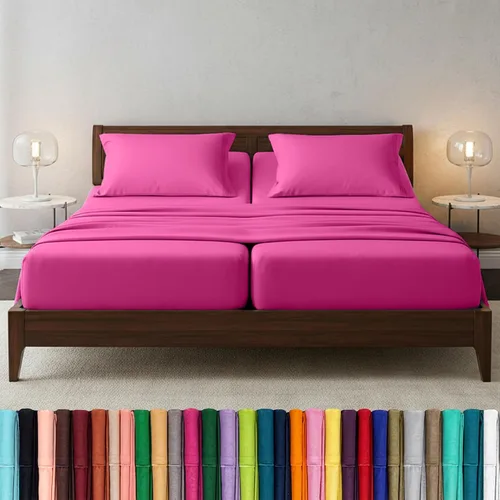 Vista 76 de Elegant Comfort - Juego de sábanas de microfibra de 1500 hilos de calidad hotelera prémium de 4 piezas - Resistente a arrugas, sábana bajera