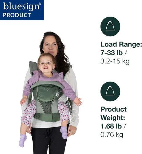 Vista 2 de Osprey Poco Soft - Portabebés convertible suave para recién nacidos - Cabestrillo ergonómico para niños pequeños