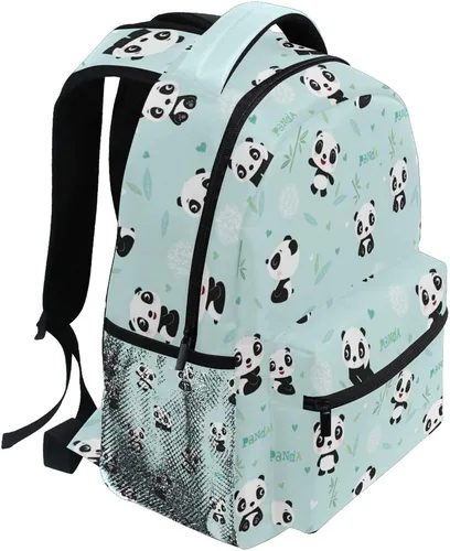 Vista 23 de ATTX Linda mochila con diseño de panda para niños y niñas, Panda-h, Ciclismo