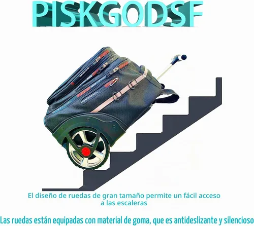 Vista 4 de Mochila con ruedas de 22 pulgadas con ruedas para viajes, mochilas con ruedas de gran capacidad de 55 L, mochila con ruedas con compartimento