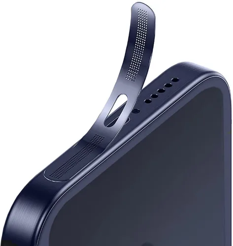 Vista 18 de para iPhone 16 Pro Max Auricular Parlante Malla Anti Polvo Adhesiva Cubierta - 5 PIEZAS / Negro