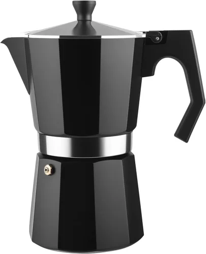 Vista 14 de wedrink Cafetera de Espresso de 3 Tazas para Estufa, Olla de Moka de Aluminio Percolador (150ml)