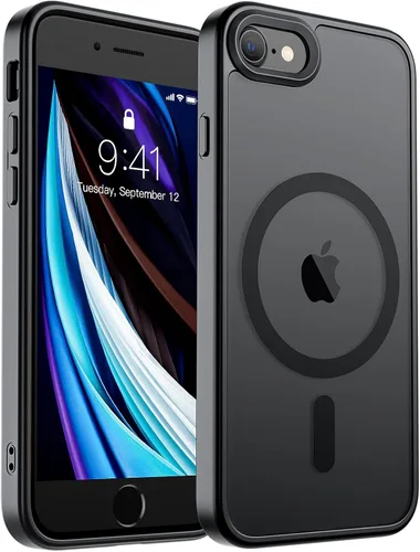 Vista 29 de SUPFINE Funda magnética para iPhone SE 2022 (3ª)/2020 (2ª), iPhone 8 (compatible con MagSafe) (protección contra caídas de grado militar), funda