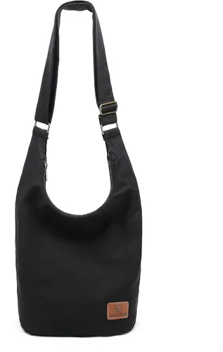 Vista 8 de Bolso cruzado hippie de gran capacidad para mujer, con cremallera superior, bolso de lona de gran tamaño, tela jacquard, bolsas hechas a mano
