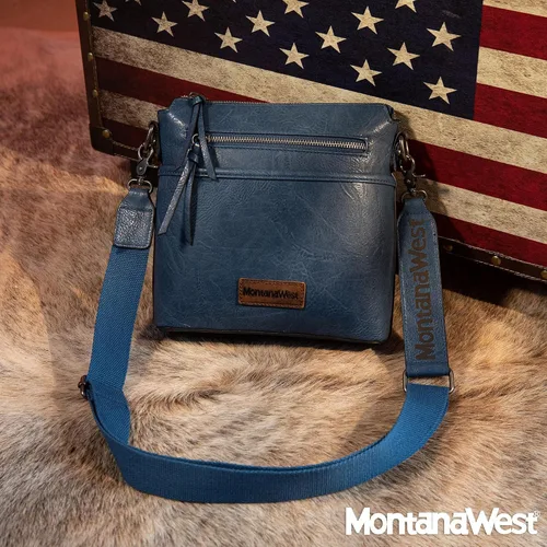 Vista 6 de Montana West Bolso cruzado para mujer con múltiples bolsillos y correa de guitarra